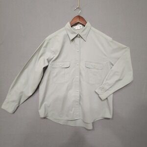 Vintage Wild Honey California Womens Long Sleeve Button Up Green Shirt‎ Size L